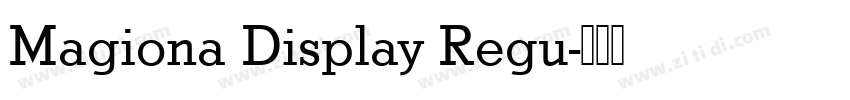 Magiona Display Regu字体转换